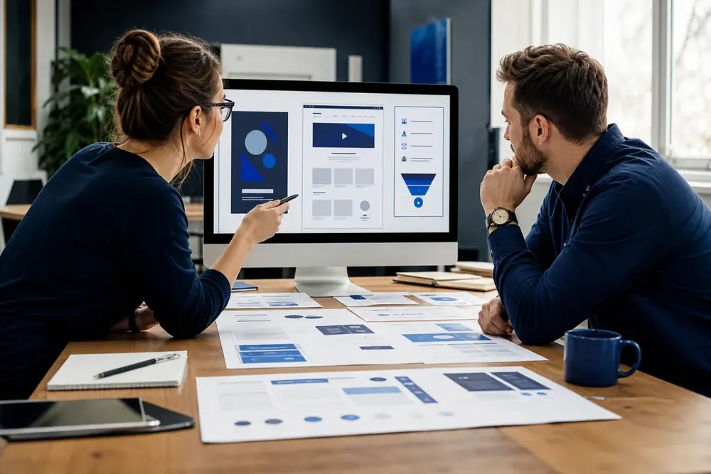 A marketing team planning a focused landing page for a local campaign